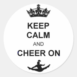 Sticker Rond Gardez le calme et l'encouragez dessus