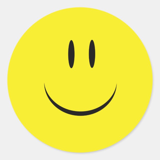 Sticker Rond Gardez le sourire heureux bien-être santé (Devant)