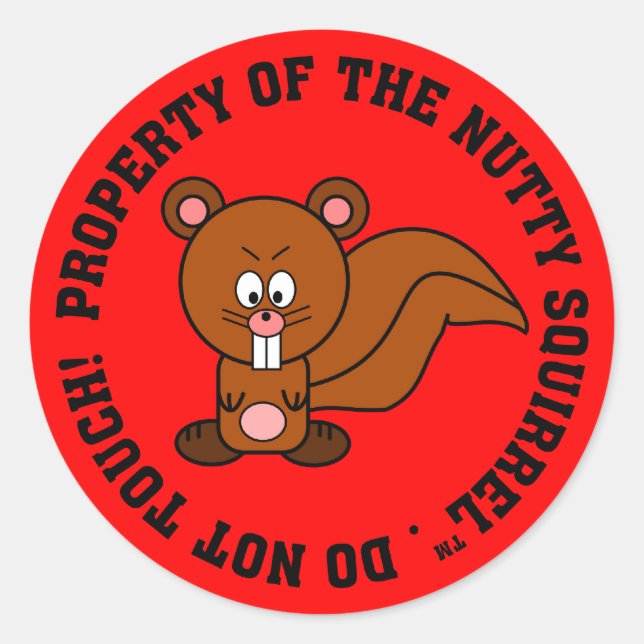 Sticker Rond Gardez vos mains hors de ma propriété (Devant)