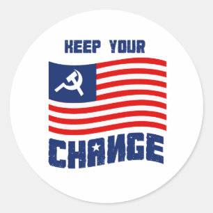 Sticker Rond Gardez votre T-shirt de changement