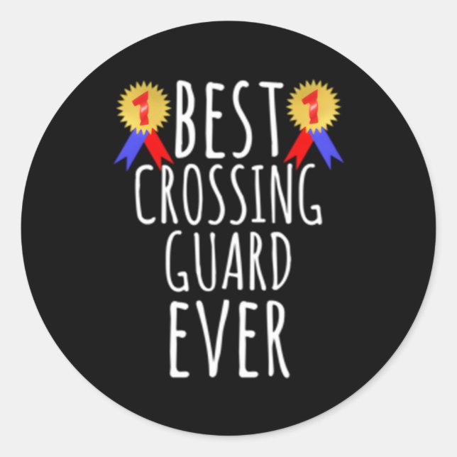 Sticker Rond Gardien de l'école de la meilleure Garde de passag (Devant)
