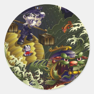 Sticker Rond Gardien Du Sud - Tortue