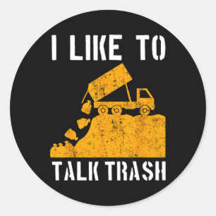 Sticker Rond Garge Camion Recyclage des déchets Collecteur Eart