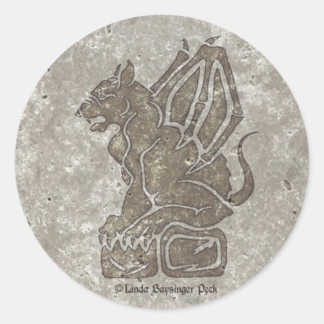 Sticker Rond Gargoyle Stone (Devant)