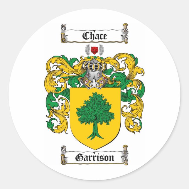 STICKER ROND GARRISON FAMILLE CREST - GARRISON COAT D'ARMES (Devant)