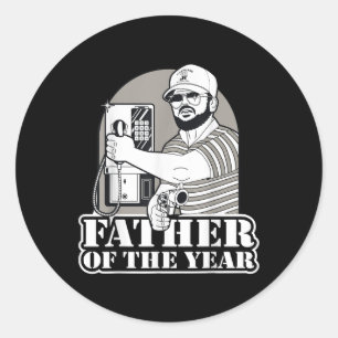 Sticker Rond Gary Plauche Chemise Père De L'Année Gary Plauche