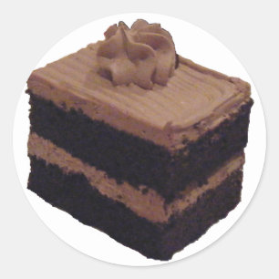 Sticker Rond Gâteau au chocolat