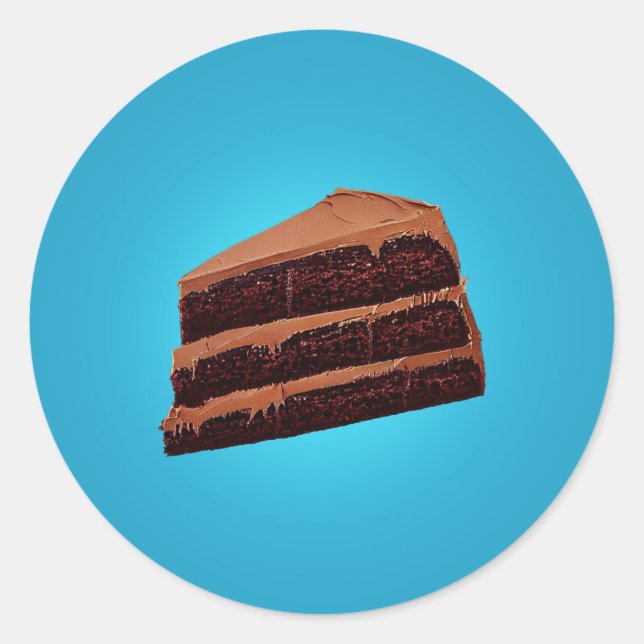 Sticker Rond Gâteau au chocolat (Devant)