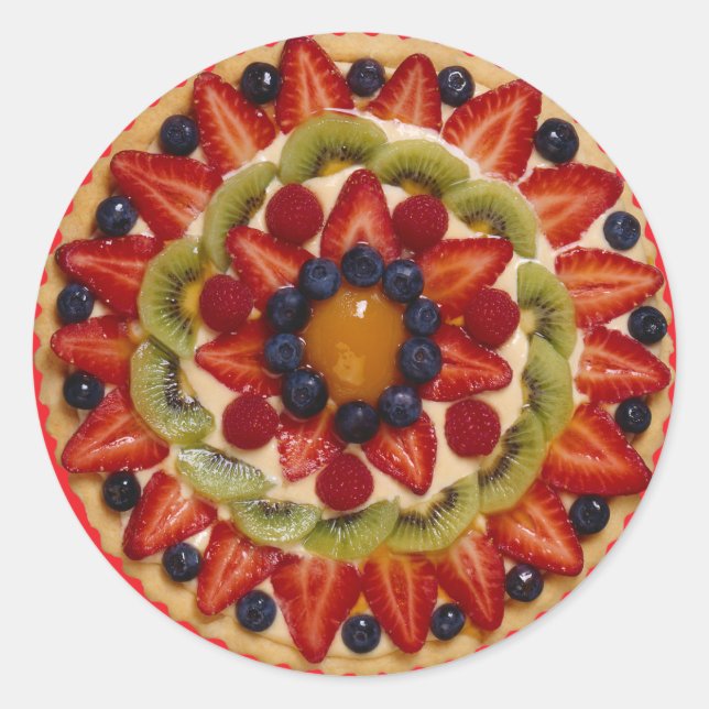 Sticker Rond Gâteau aux fruits (Devant)