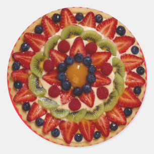 Sticker Rond Gâteau aux fruits