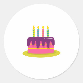 Sticker Rond gâteau d'anniversaire