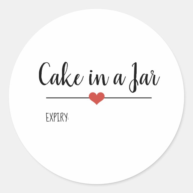 Sticker Rond Gâteau dans une jarre blanche (Devant)