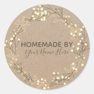 Sticker Rond Gâteau de biscuits fait maison Gâteau Vintage d'