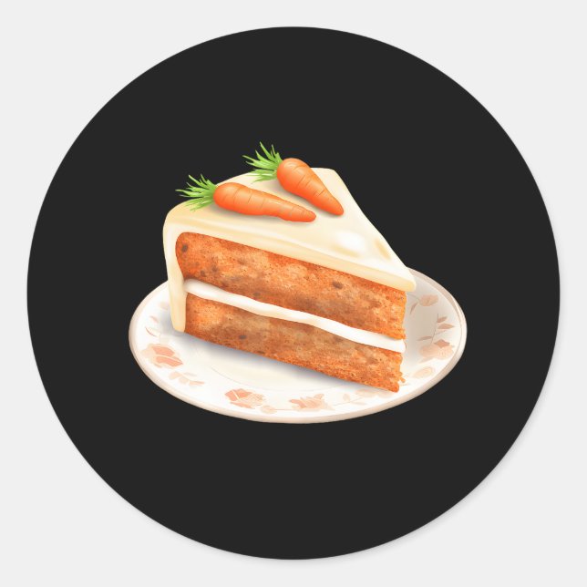 Sticker Rond Gâteau de carottes (Devant)