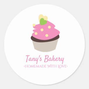 Sticker Rond Gâteaux Cupcakes au Chocolat Boulangerie Maison