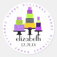 Gâteaux d'anniversaire violet Joyeux anniversaire