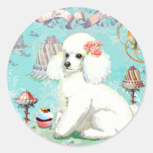 Sticker Rond Gâteaux de caniche