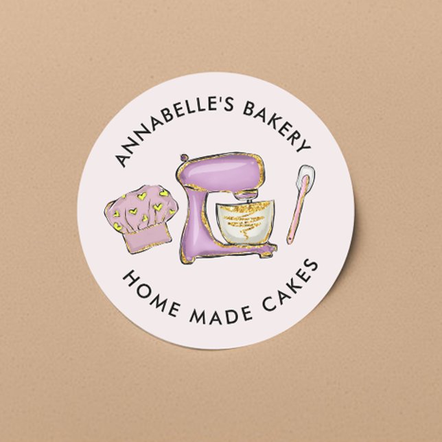 Sticker Rond Gâteaux et sucreries modernes Cupcake Accueil Boul (Créateur téléchargé)