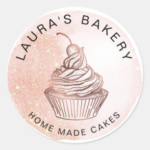 Sticker Rond Gâteaux & sucreries Cupcake Accueil Boulangerie Bl