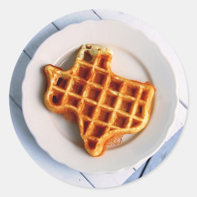 Sticker Rond gaufre texane (Devant)