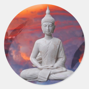 Sticker Rond Gautama Siddhartha Bouddha