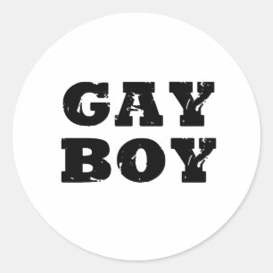 Sticker Rond Gay Boy