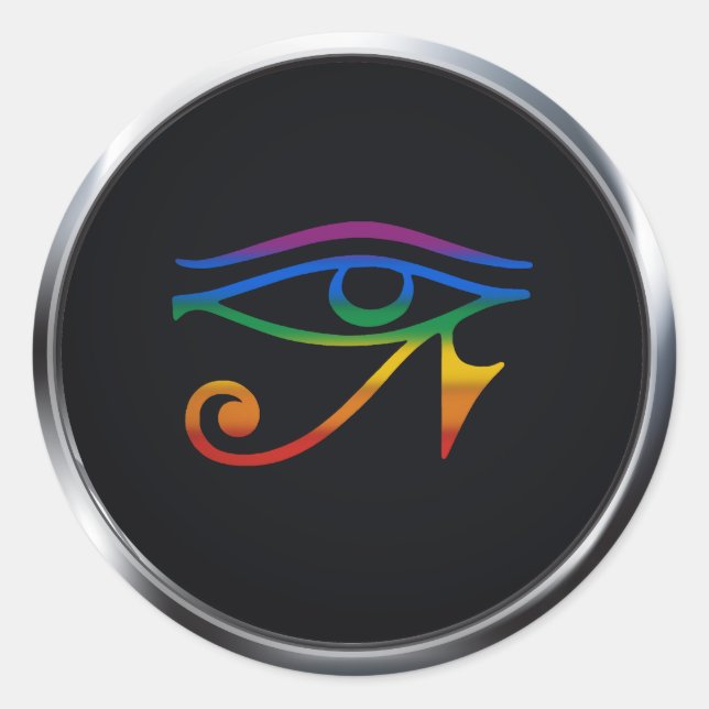 STICKER ROND GAY GOTH PRIDE MEDALLION (Devant)