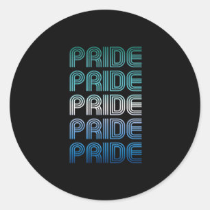 Sticker Rond Gay masculin Rétro Fierté Fierté