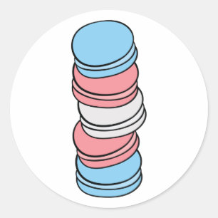 Sticker Rond Gay pride Drapeau Transgenre Lgbtq Macaron Classic