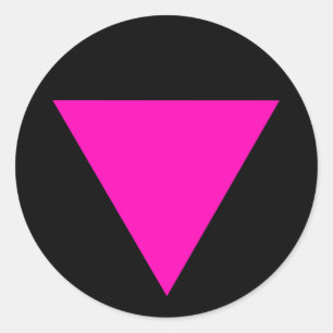 Sticker Rond gay pride "PINK TRIANGLE"