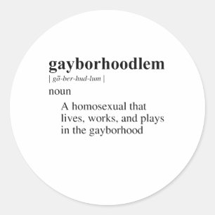 STICKER ROND GAYQUARTIERLEM