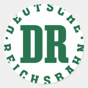 Sticker Rond GDR / DDR Railway - Deutsche Reichsbahn Sign