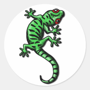 Sticker Rond gecko