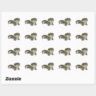 Sticker Rond Gecko