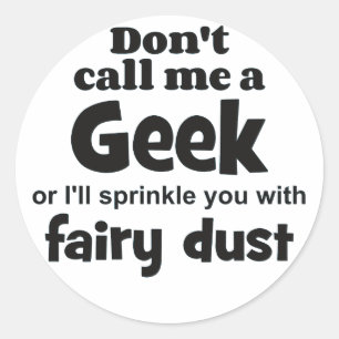 Sticker Rond Geek fée poussière bf