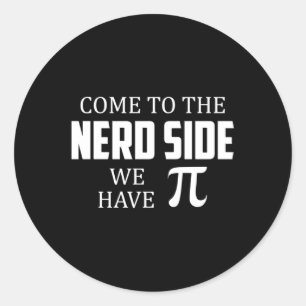 Sticker Rond Geek nerd Math Science Ordinateur Drôle Idée cadea