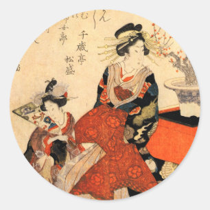 Sticker Rond Geisha