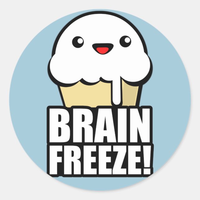 Sticker Rond Gel du cerveau (Devant)