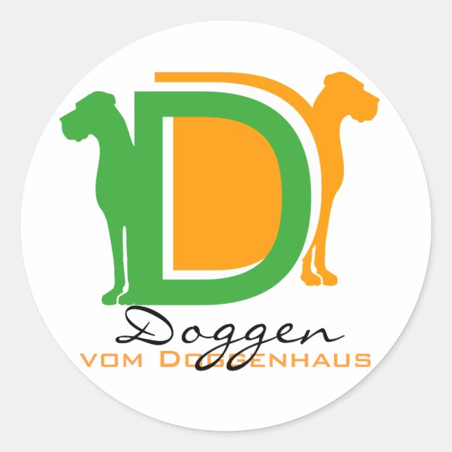 Sticker Rond gelée Serie DD Doggen (Devant)
