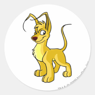 Sticker Rond Gelert jaune