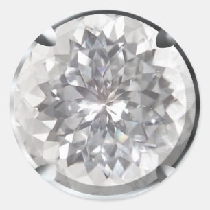 Sticker Rond Gemme blanche
