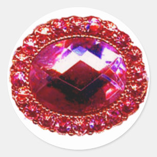 Sticker Rond "Gemmes et bijoux"