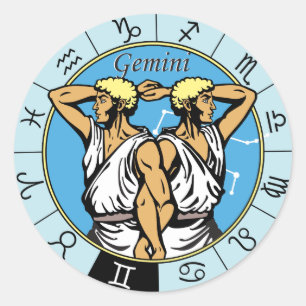 Sticker Rond gemological zodiac sign