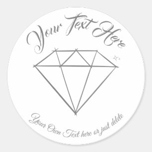 Sticker Rond Gemstone. Bijouterie Modèle cadeau personnalisable