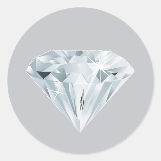 Sticker Rond Gemstone Diamant (Devant)