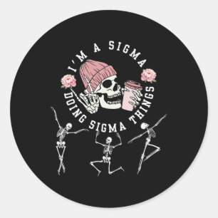 Sticker Rond Gen Alpha Slang Sigma Gyatt Rizz Skibidi Pas de Ca