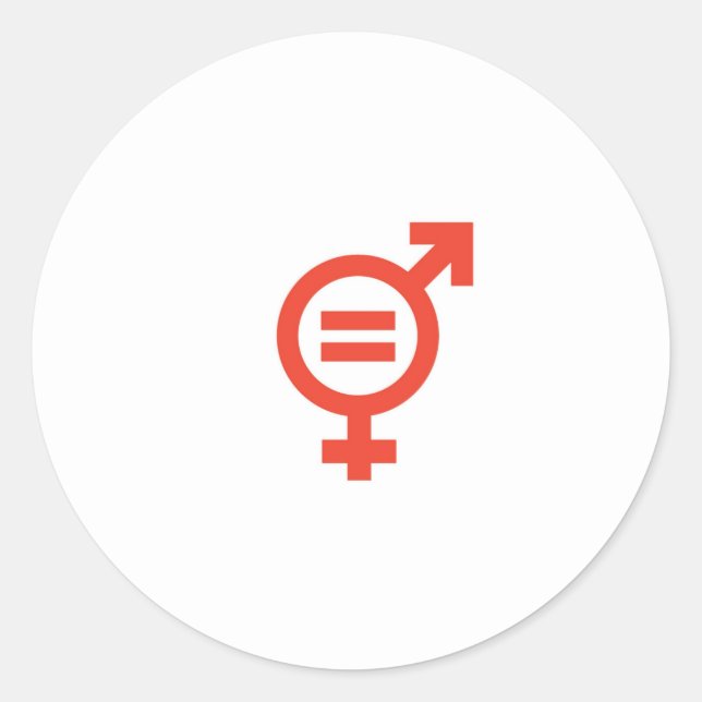 Sticker Rond Gender=Equality (Devant)