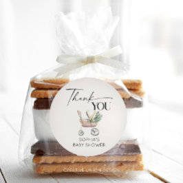 Sticker Rond Gender Neutral Boho Baby Stroller Baby Shower 