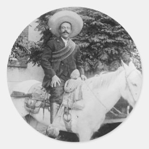 Sticker Rond Général révolutionnaire mexicain de Pancho Vill