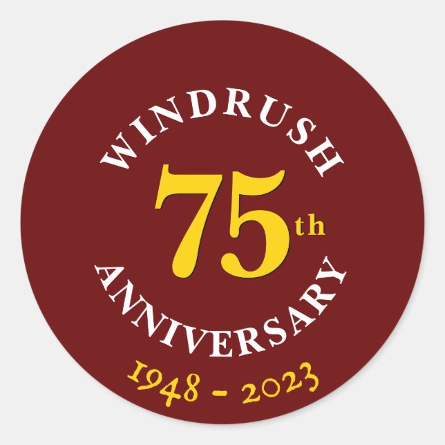 Sticker Rond Génération Windrush 75e anniversaire (Devant)